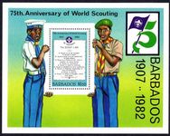 Barbados 1982 Scouts souvenir sheet unmounted mint.