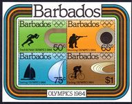 Barbados 1984 Olympics souvenir sheet unmounted mint.