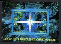 Cocos (Keeling) Islands 1985 Christmas souvenir sheet unmounted mint.