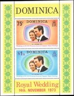 Dominica 1973 Royal Wedding souvenir sheet unmounted mint.