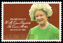 Falkland Islands 1980 Queen Mother unmounted mint.