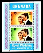 Grenada 1973 Royal Wedding souvenir sheet unmounted mint.