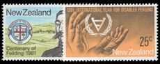New Zealand 1981 Commemorations unmounted mint.