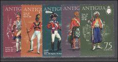 Antigua 1970 Military Uniforms (1st series) unmounted mint.