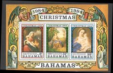 Bahamas 1984 Christmas souvenir sheet unmounted mint.