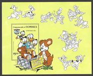 Dominica 1984 Donald Duck Christmas souvenir sheet unmounted mint.