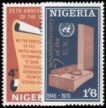 Nigeria 1970 25th Anniv of United Nations unmounted mint.