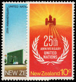New Zealand 1970 25th Anniv of United Nations unmounted mint.