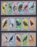 St Lucia 1976 Birds ordinary paper set unmounted mint.