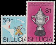St Lucia 1976 West Indian Victory in World Cricket Cup unmounted mint.