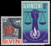 St Vincent 1968 Human Rights Year unmounted mint.