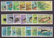 St Vincent 1975-76 Sealife set unmounted mint.