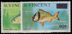 St Vincent 1976 Provisionals unmounted mint.