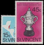 St Vincent 1976 West Indian Victory in World Cricket Cup unmounted mint.