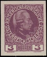 Austria 1908 60th Anniversary of Succession 3h imperf superb unmounted mint.