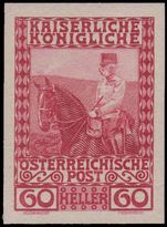 Austria 1908 60th Anniversary of Succession 60h imperf superb unmounted mint.