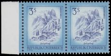 Austria 1978 3s Alpine Farm unmounted mint pair with plate flaw Three Chimneys with normal.