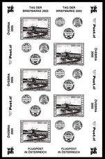 Austria 2005 Stamp Day imperf black print sheetlet unmounted mint.