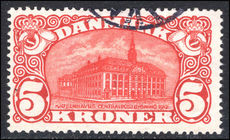 Denmark 1915 5kr Copenhagen GPO very fine used.