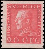 Sweden 1921-36 20  rosine fine lightly mounted mint.