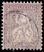 Switzerland 1867-78 50c purple fine used.