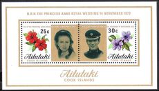 Aitutaki 1973 Royal Wedding souvenir sheet unmounted mint.