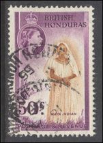 British Honduras 1953-62 50c Maya Indian used.