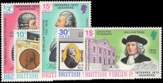 British Virgin Islands 1973 Interpex Quakers unmounted mint.