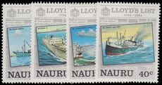 Nauru 1984 250th Anniv of Lloyd's List (newspaper) unmounted mint.