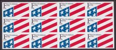 USA 1991 ATM Flag - made from Plastic Booklet pane of 12 unmounted mint.