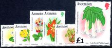 Ascension 1982 Flowers date imprint set unmounted mint.