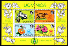 Dominica 1972 Human Environment souvenir sheet unmounted mint.