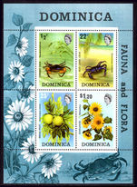 Dominica 1973 Flora and Fauna souvenir sheet unmounted mint.