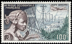 French West Africa 1951-58 100f Air unmounted mint.