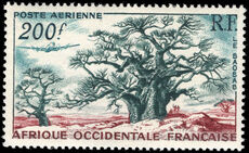 French West Africa 1951-58 200f Boabab tree unmounted mint.