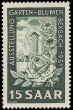 Saar 1951 Horticultural Show unmounted mint.