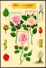France 1999 Old Roses souvenir sheet unmounted mint.