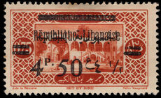 Lebanon 1928 4p50 on 0p75 lightly mounted mint.