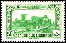 Lebanon 1937-40 50p yellow-green lightly mounted mint.
