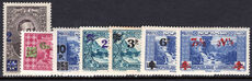 Lebanon 1943-45 provisionals lightly mounted mint.