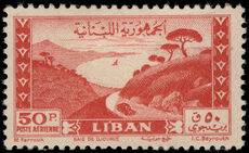 Lebanon 1949 50p brown-red Jounieh Bay lightly mounted mint.