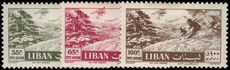 Lebanon 1957 skiers redrawn lightly mounted mint.
