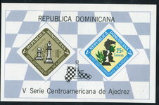 Dominican Republic 1967 Fifth Central American Chess Championship souvenir sheet unmounted mint.