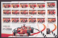 Gibraltar 2004 Ferrari sheetlets of 5 unmounted mint.