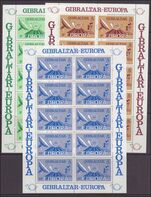 Gibraltar 1979 Europa sheetlets of 10 unmounted mint.