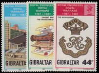 Gibraltar 1987 Bicentenary of Royal Engineers' Royal Warrant unmounted mint.