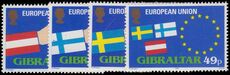 Gibraltar 1995 Expansion of European Union unmounted mint.