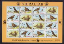 Gibraltar 1996 Endangered Species. Red Kite in sheetlet of 4 unmounted mint.