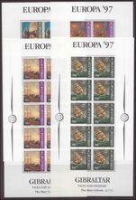 Gibraltar 1997 Europa. Tales and Legends. The Mary Celeste sheetlets of 10 unmounted mint.