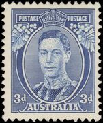 Australia 1937-49 3d die 1a unmounted mint.
